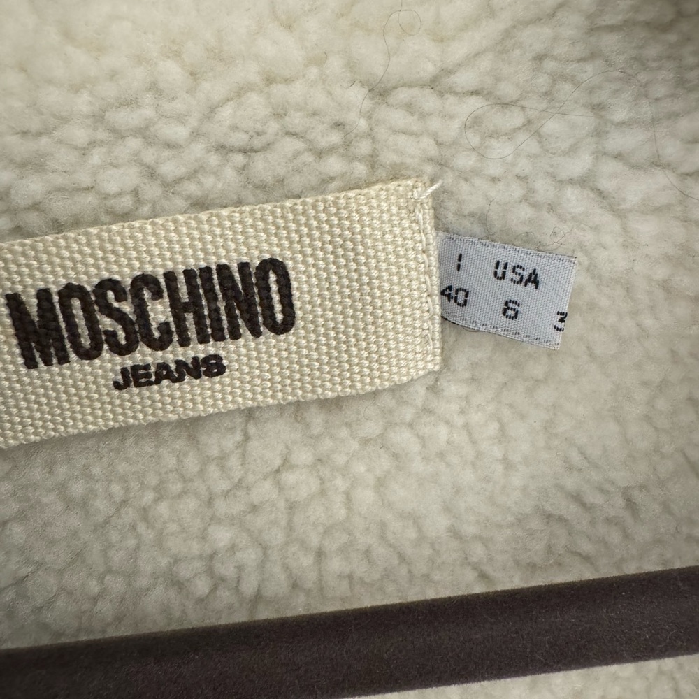 LOW START!! Moschino Jeans Blue Denim Jacket with Shirt Collar - Picture 6 of 12